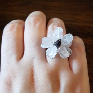 Quartz Flower Ring